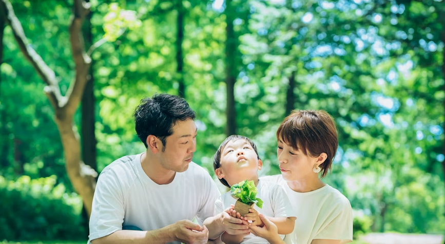 Family enjoying the outdoors