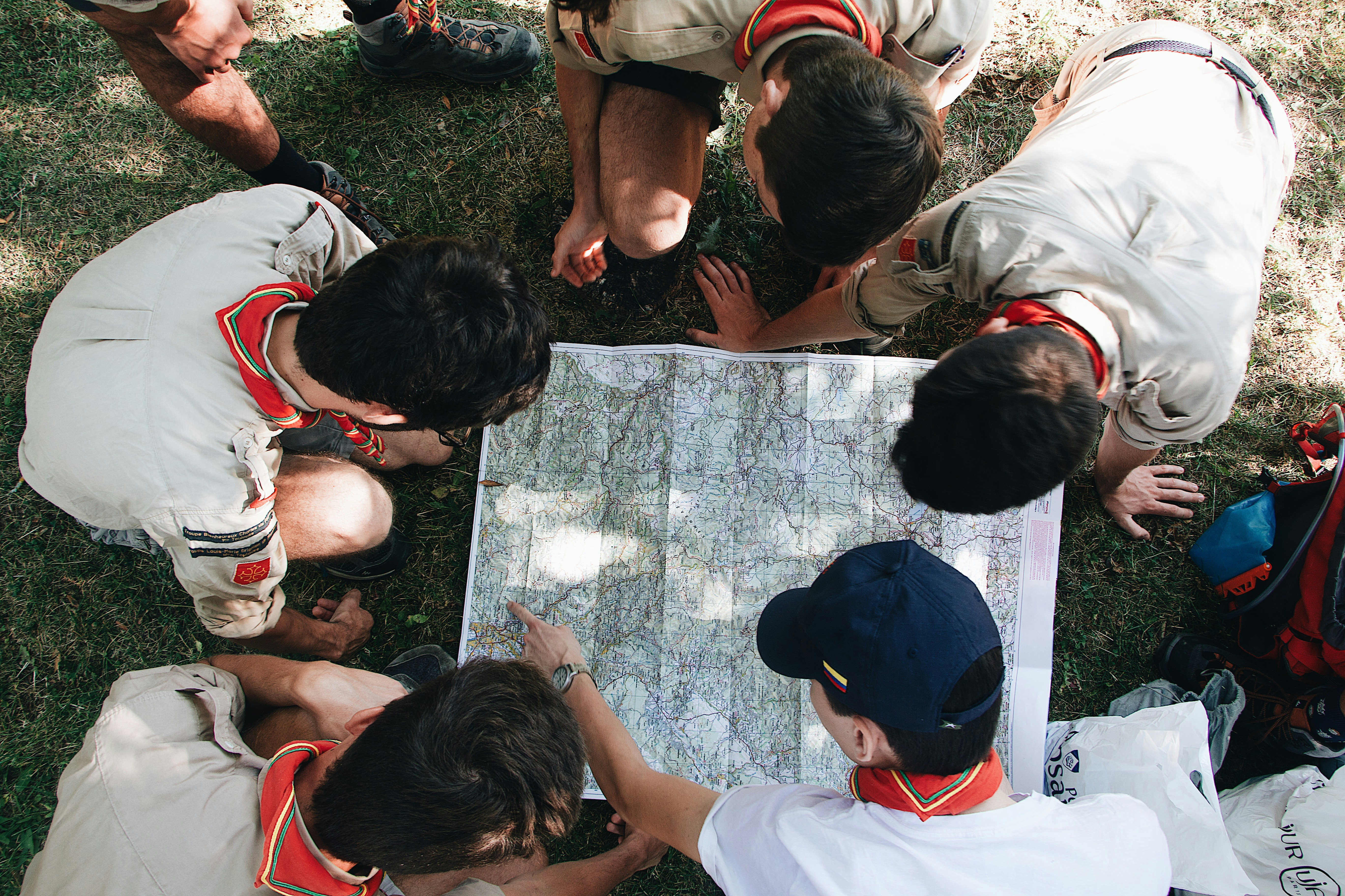 People looking at a map